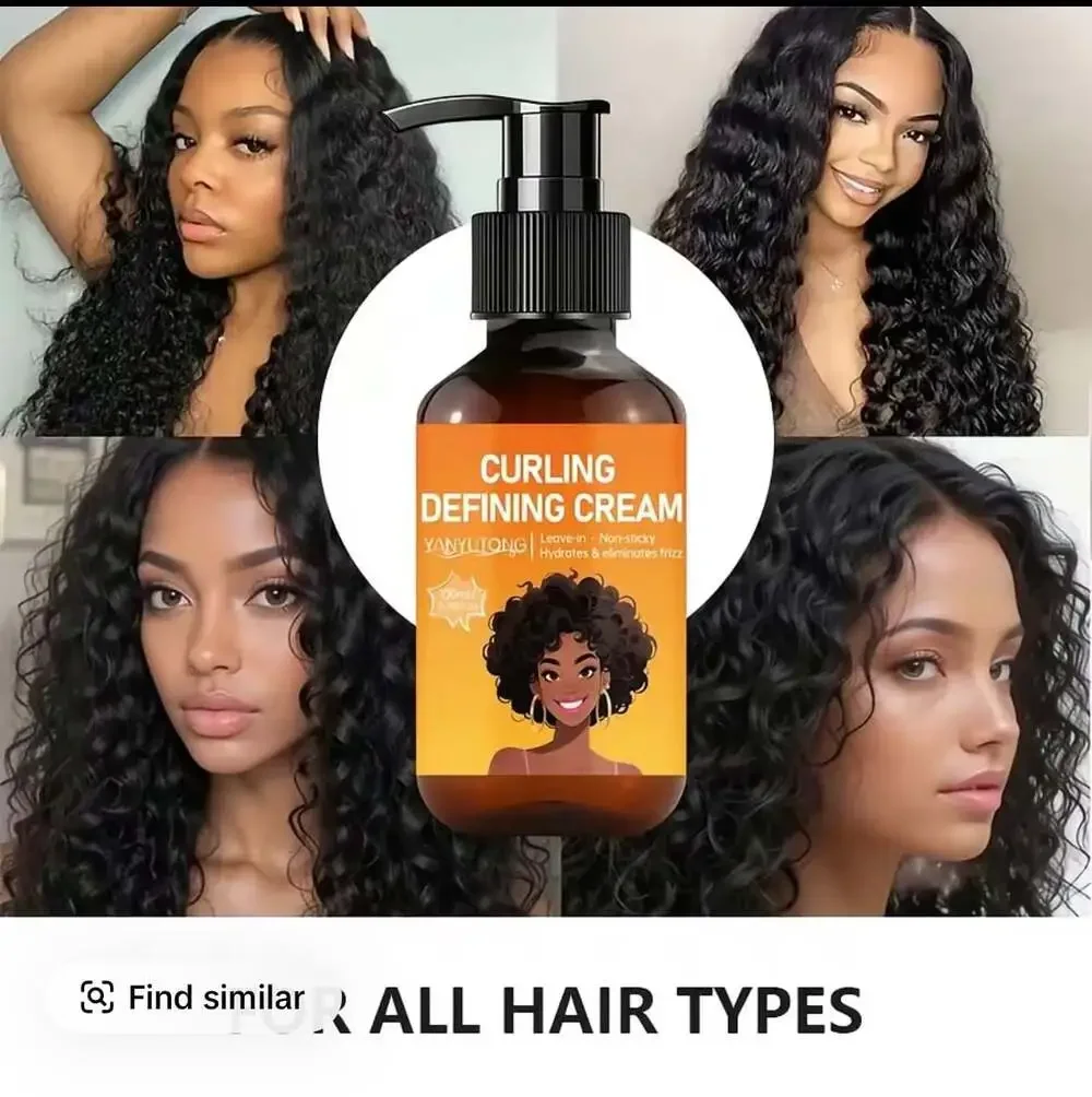 YANYUTONG Curl Defining Cream Leave-in Hydrating Anti-Frizz Hair Styling Cream